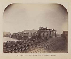 Harper's Ferry and Bridge, from Maryland Heights.