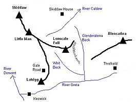 Lonscale Fell sketch map