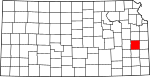 State map highlighting Anderson County