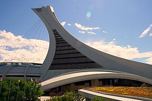 Montreal Stadium full mast