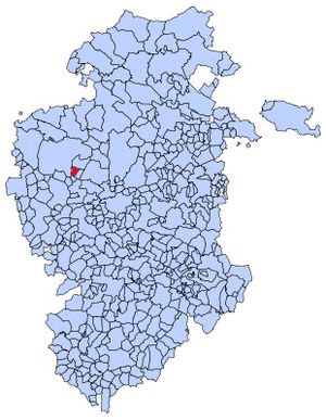 Municipal location of Tobar in Burgos province