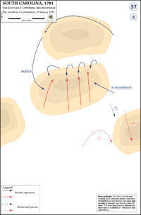 Battle of Cowpens - American Attack - Second Phase.Dean.USMA.edu.history