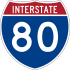 Interstate 80 marker