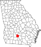 State map highlighting Tift County