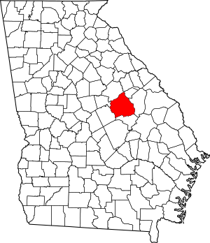 Map of Georgia highlighting Washington County