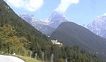 Blockhouse at Predil looking east from the pass