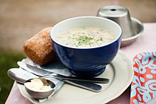 Reindeer cheese soup