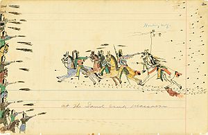 At the Sand Creek Massacre, 1874-1875