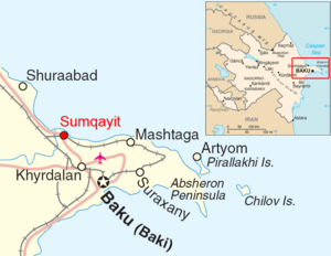 Azerbaijan map sumqayit