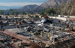 Burned mobile home neighborhood in California edit