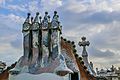 CasaBatllo rooftop chimneys dragon