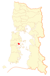 Location of the Commune of Curaco de Vélez in Los Lagos Region