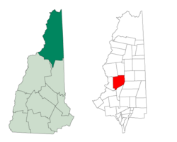 Location in Coös County, New Hampshire