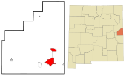 Location of Clovis, New Mexico