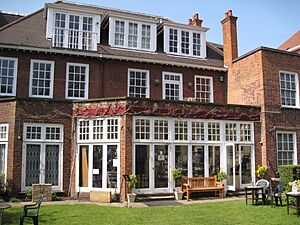 The Freud Museum (20 Maresfield Gardens, London NW3, England), as seen from the garden.