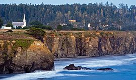 Mendocino coast, late sunset