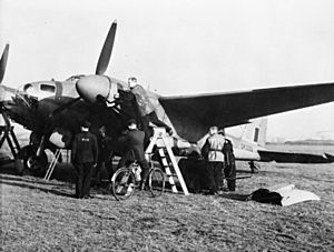 Mosquito being prepared for raid