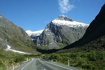 New Zealand Milford Sound Road