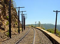 Rock slide detector UPRR Sierra grade at "Cape Horn", Colfax, CA