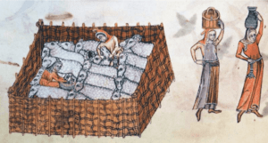 Sheep pen (Luttrell Psalter)