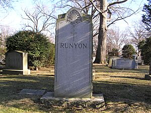 The Family Plot of Damon Runyon in Woodlawn Cemetery