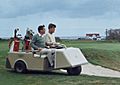 Weekend at Newport- Golfing. Ben Bradlee, President Kennedy. Newport, RI (cropped)