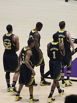 20130103 2012 Michigan Wolverines starting five at Northwestern (1)