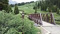 CDT sign, footbridge at Grays Peak Trailhead