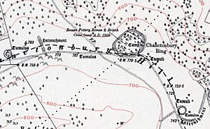 Chanctonbury Ring OS map 1934