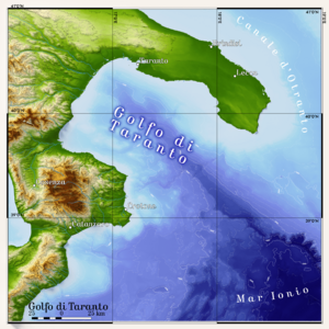 Golfo di Taranto map