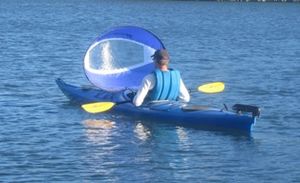 Kayak Sailing on the Columbia