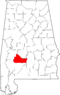Map of Alabama highlighting Wilcox County.svg