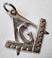 Masonic silver pendant