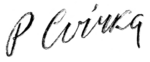 Petras Cvirka signature.png