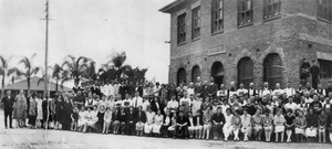 Staff pictured outside Dixons Shoe Factory West Endf