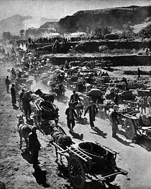 Carriages on the mine field