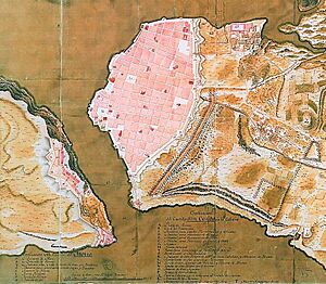 Detail of the plan of the city, port and castles of San Christobal de La Habana-1776