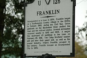 Franklin VA sign