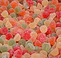 Fruit flavoured gumdrops