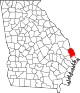 State map highlighting Effingham County