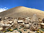 Nemrut mountain and blue sky