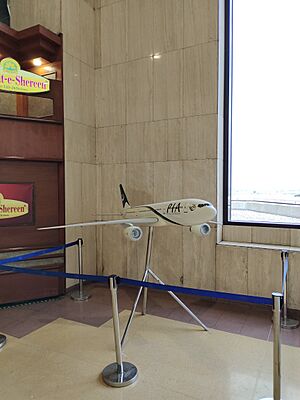 PIA scale model at display in Karachi Airport