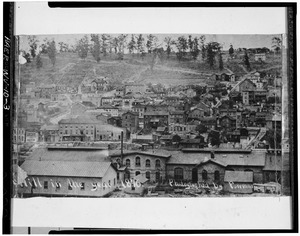 Photocopied December 1972 from original in collection of Mr. Roy Boliger, Grafton, WV, 1876. HILL IN THE YEAR 1876. - Northwestern Virginia (BandO) Railroad, Grafton Machine Shop HAER WVA,46-GRAFT,1-3