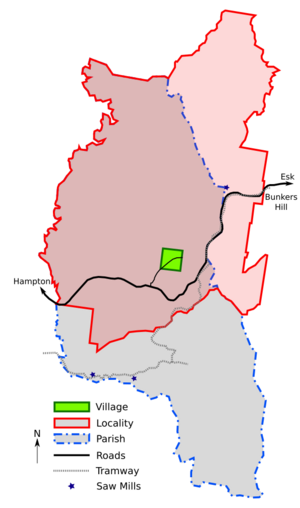 Ravensbourne Parish and Locality Map