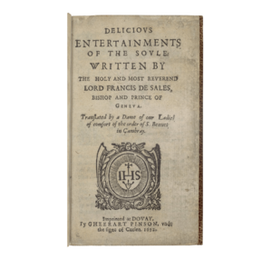 Title page of Pudentiana Deacon Delicious Entertainments of the Soule 1632