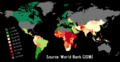 Urban population in slums