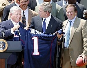 Bob Kraft-George Bush-Bill Belichick