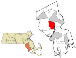 Location in Bristol County in Massachusetts