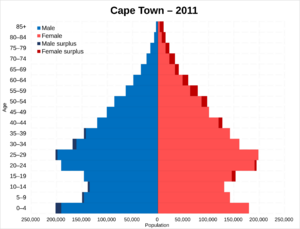 Cape Town population pyramid