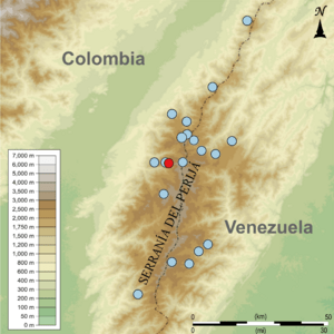 Distribution of the Perijá tapaculo.png